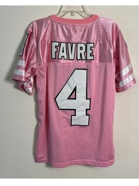 Brett Favre Pink Jersey #4 Size Small Oversized Embroidered Packers Jets Vikings